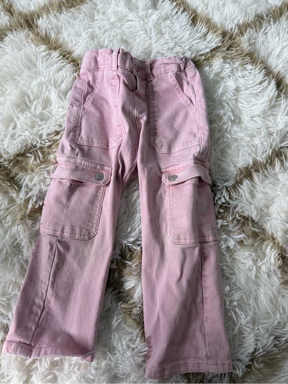 Zara Light Pink Cargo Joggers for Kids